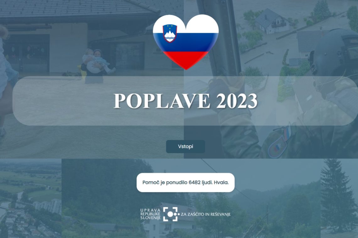 S posebno aplikacijo do koordinirane pomoči prizadetim v ujmi