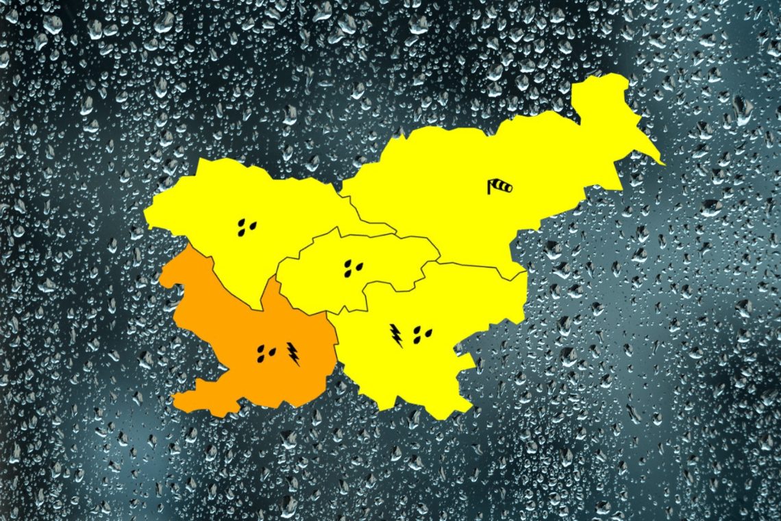 Arso izdal oranžno opozorilo za Primorsko