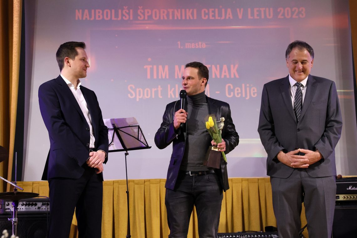 Tim Mastnak in Tina Šutej športnika leta 2023 v Celju