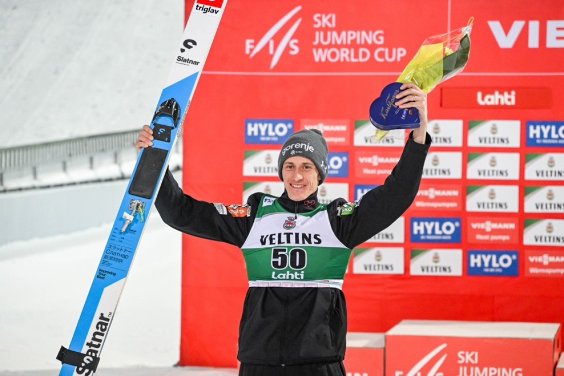 Peter Prevc prvič v Lahtiju do drugega mesta 