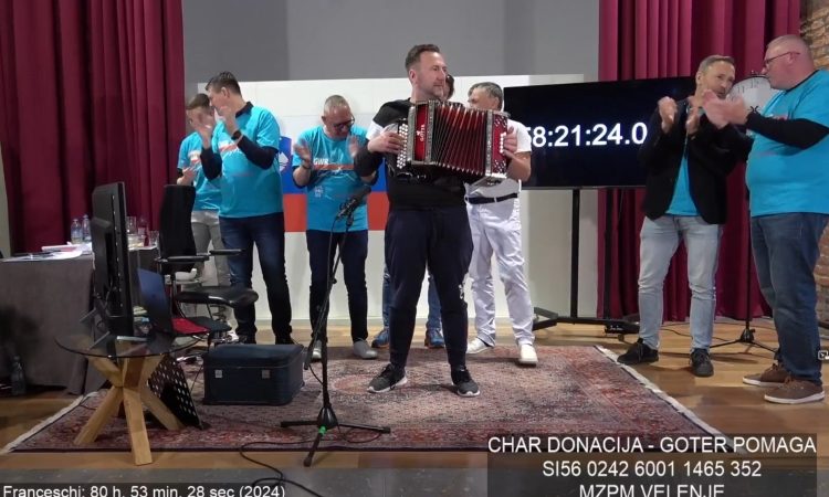 Robert Goter podrl slovenski rekord v igranju harmonike