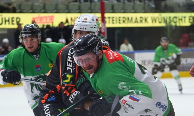 Hokejisti Olimpije Ljubljane so po podaljšku premagali Graz99ers s 4:3